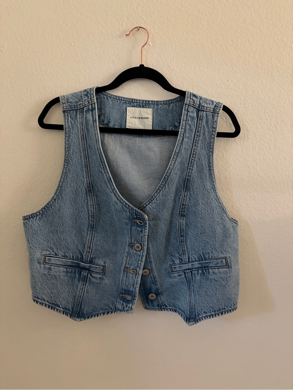 Lucky Brand Light Blue Denim Vest
